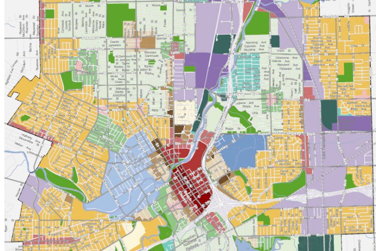 A look at a portion of the city of Flint's zoning map.