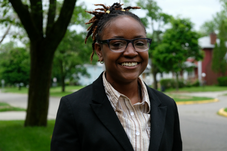 Anna Mansfield is the engagement manager for Flintside’s On the Ground program in the Civic Park neighborhood≥