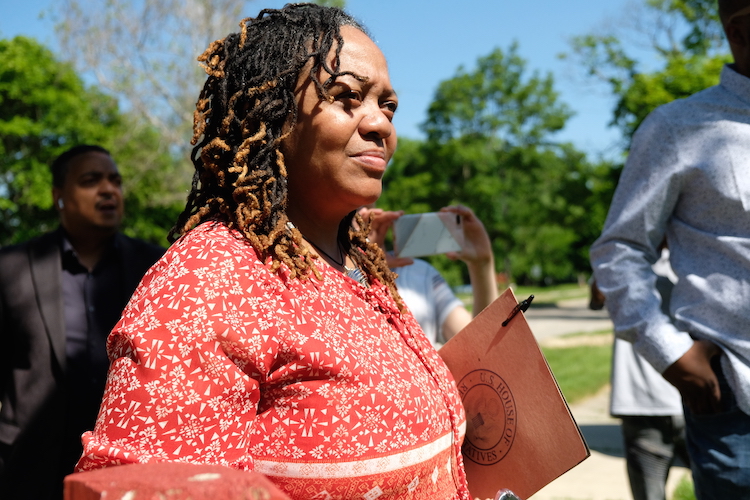 Carma Lewis will continue her work with Flint neighborhoods, now as a staff member in Rep. Dan Kildee's district office.