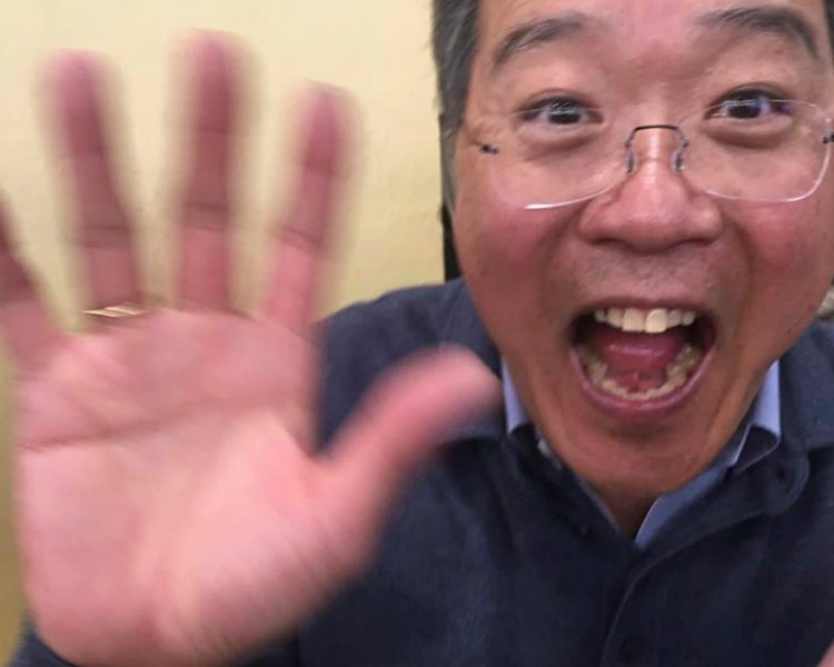 Yo-Yo Ma excitedly joked and spoke with people throughout the day. Becky Gaskin caught this joyful wave.