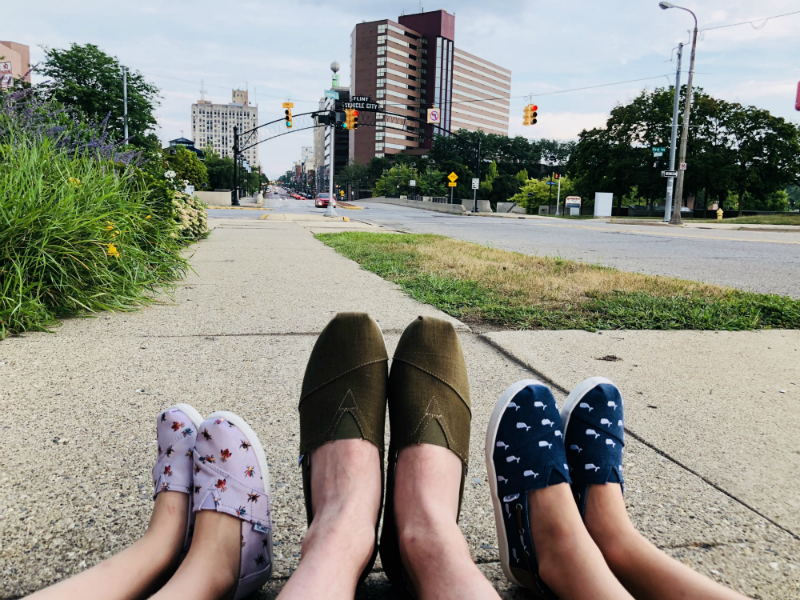 After the Tom's brand asked to use this photo, Patrick Hayes started thinking maybe Flint is the perfect fit for Toms.