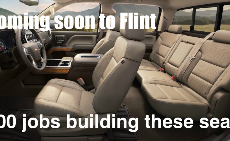 The new Lear manufacturing plant will supply seats to GM's Flint Assembly plant, where Silverado and Sierra trucks are produced. Pictured here is the interior of the 2016 Chevy Silverado Heavy Duty truck.