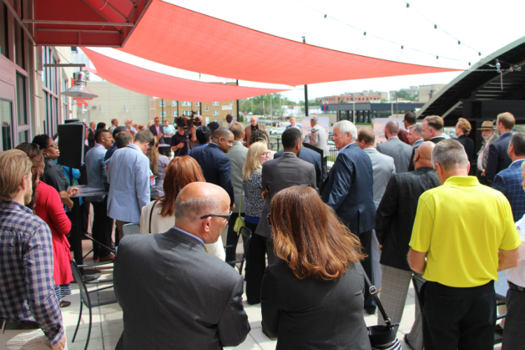 Flint Homecoming 2017 is announced on the Flint Farmers' Market terrace on Wednesday, June 28, 2017.