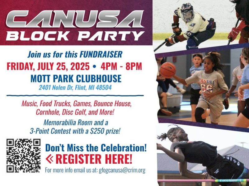 The Crim Fitness Foundation will host the CANUSA Block Party at Mott Park on Friday, July 25, 2025.