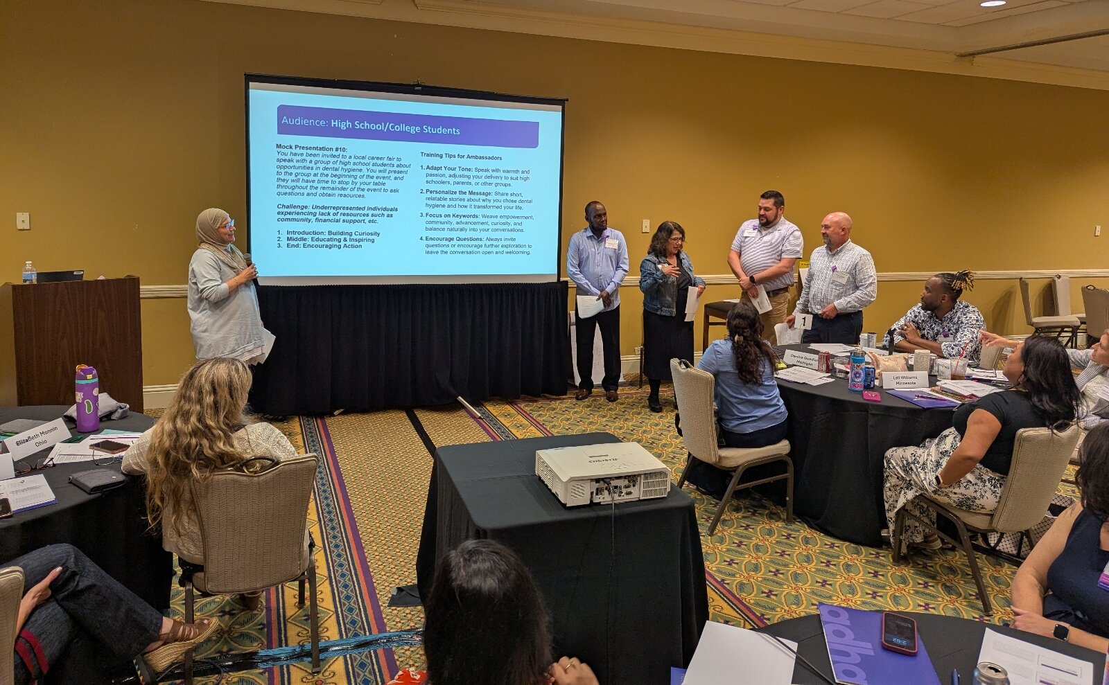 Justin Nance presents to fellow Hygienist Inspired ambassadors.